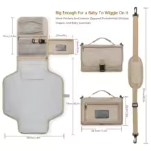 3 in 1 Baby Changing Bag – Nappy Bag, Changing Mat & Organiser